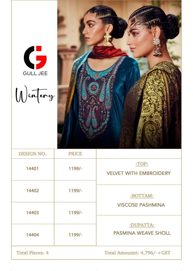 Gull Jee Wintery Heavy Pashmina Festive Wear Designer Dress Material Collection 